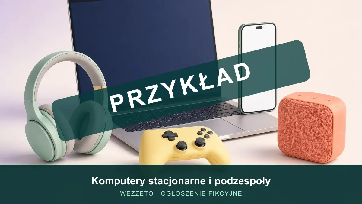 Ogłoszenie przykładowe: Komputery stacjonarne i podzespoły