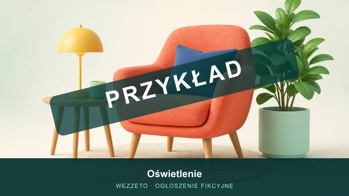 Ogłoszenie przykładowe: Oświetlenie