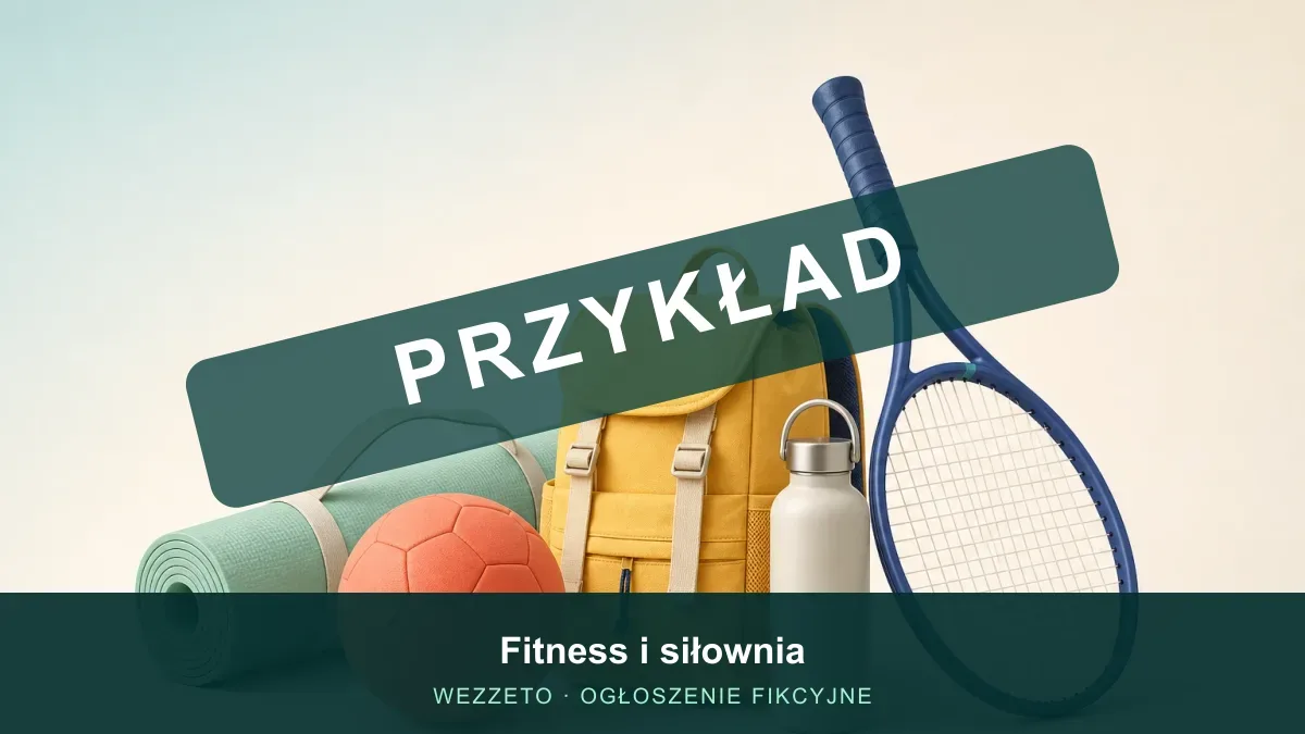 Ogłoszenie przykładowe: Fitness i siłownia
