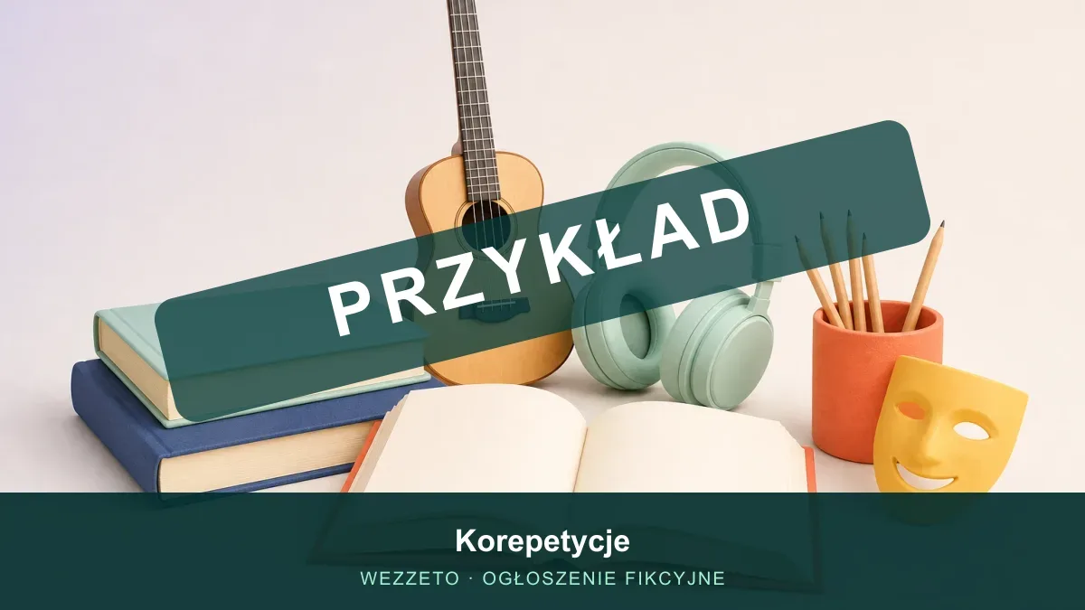 Ogłoszenie przykładowe: Korepetycje