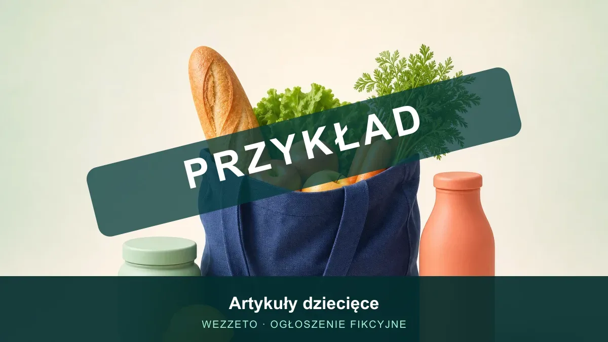 Ogłoszenie przykładowe: Artykuły dziecięce