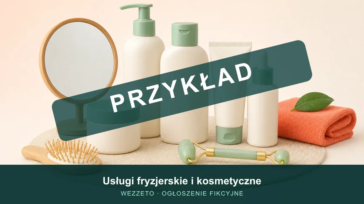 Ogłoszenie przykładowe: Usługi fryzjerskie i kosmetyczne