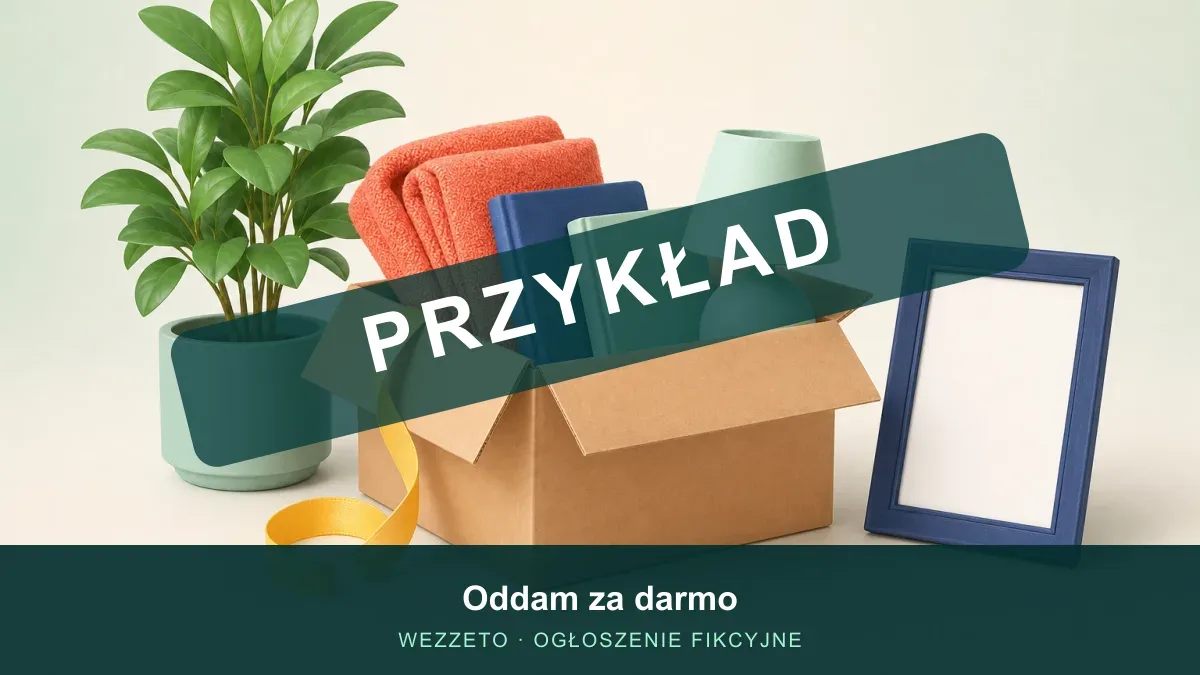 Ogłoszenie przykładowe: Oddam za darmo
